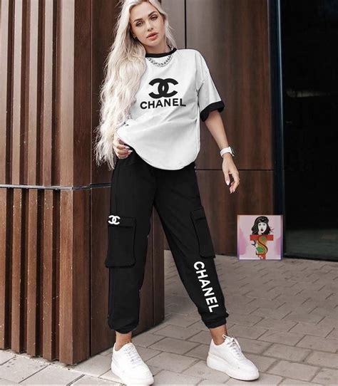 cheap chanel tracksuit|Chanel track suit set.